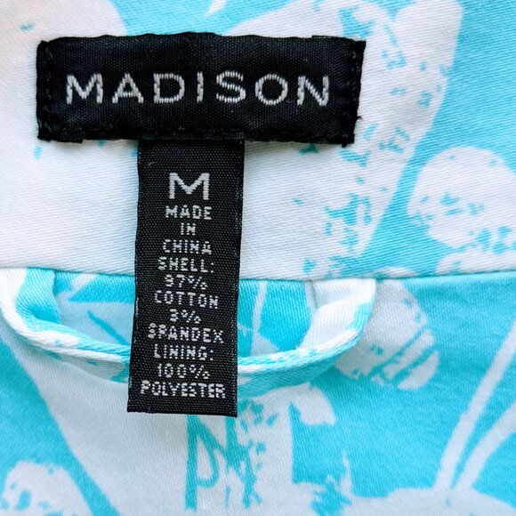 Madison Robin Egg Blue Floral "Trench" Coat NWT - Picture 6 of 16